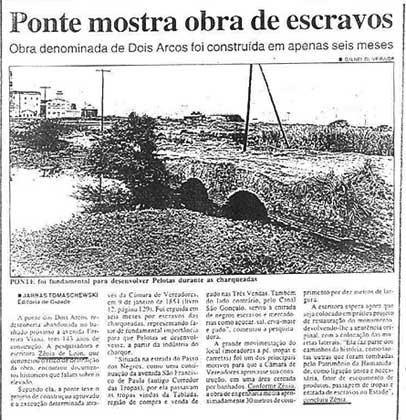 Capa do blog: Patrimônios de Pelotas: Ponte Dois Arcos